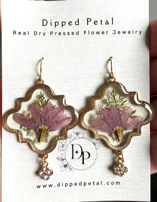 Dry Pressed Fern, Queen Anne’s Lace and Pink Fairy Fan
