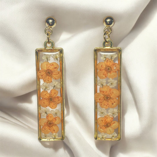 Orange Plum Blossoms with Pieces of Queen Anne’s Lace