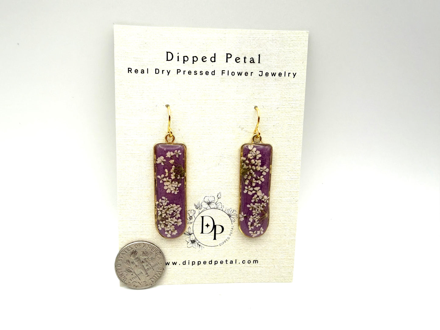 Purple Mica powder with Queen Anne’s Lace