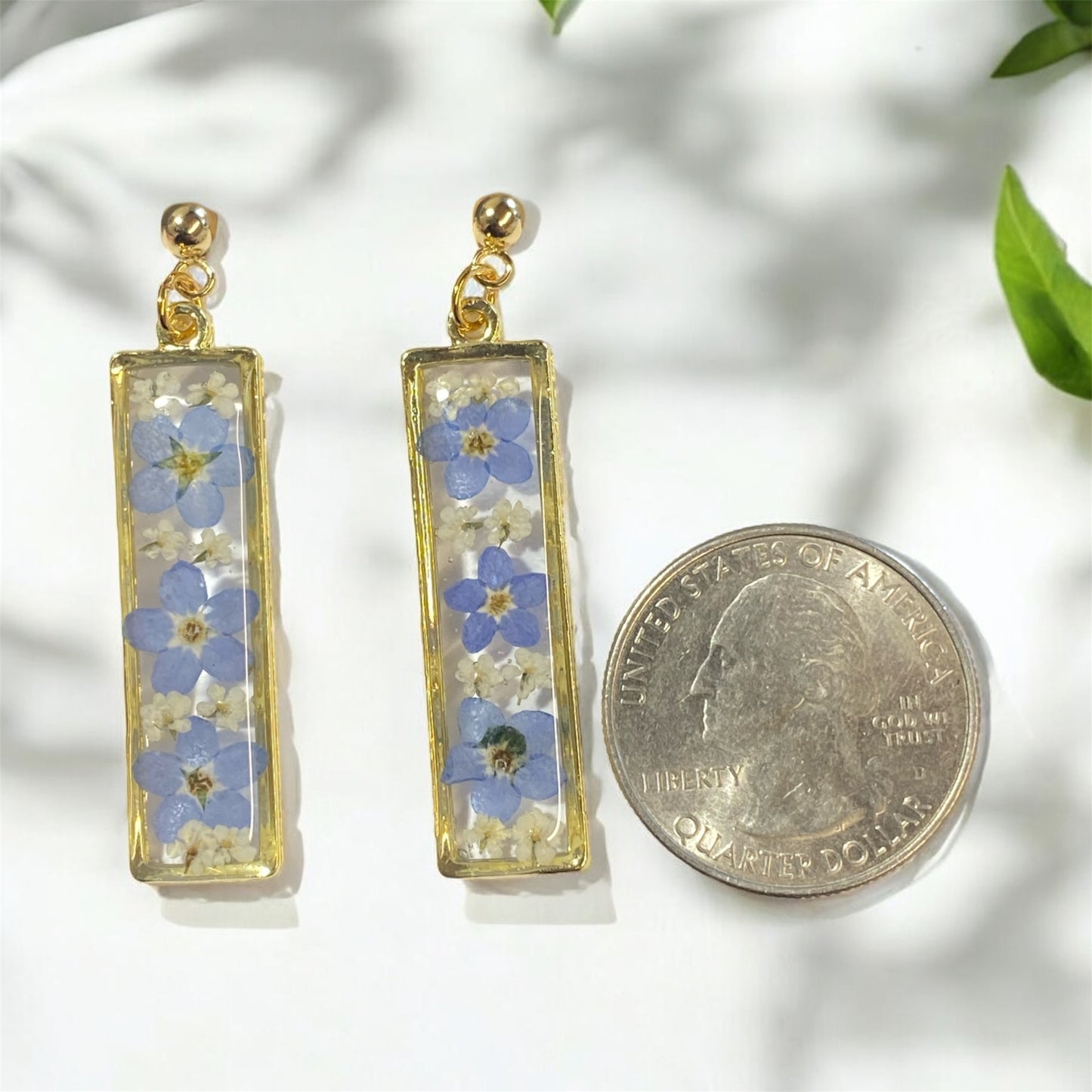 Blue Forget-Me-Nots with Pieces of Queen Anne’s Lace