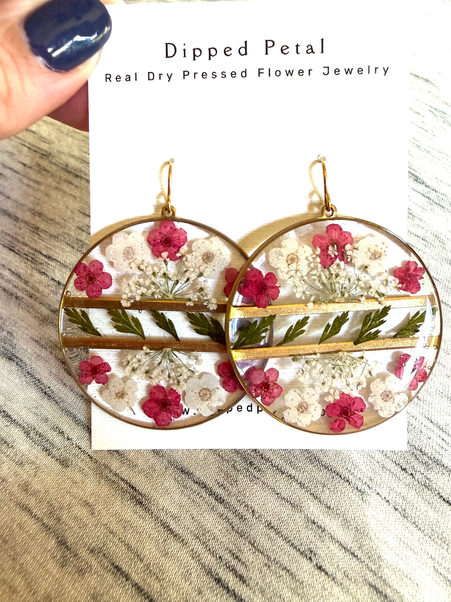Dried Fern with Red and White Plum Blossoms and Queen Anne’s Lace