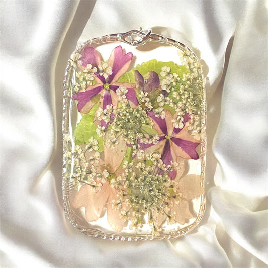 Green Hydrangea, with Verbena Flowers and Queen Anne’s Lace