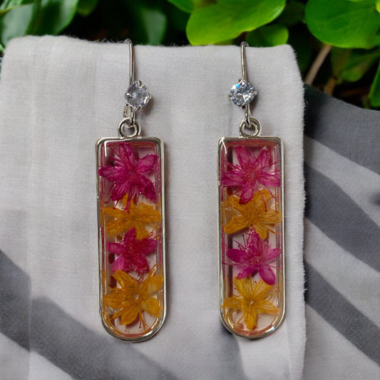 Pink and Orange Sweetleaf  Earrings