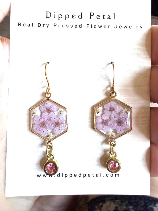 Light Purple Plum Blossoms and Pieces of Queen Anne’s Lace with a Light Pink Charm