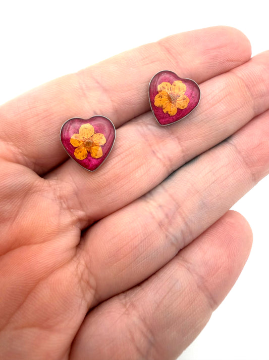Heart Shaped Stainless Steel Valentines Day Studs