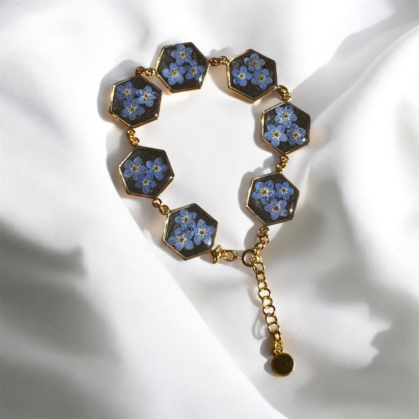 Gold Colored Hexagon Bracelet