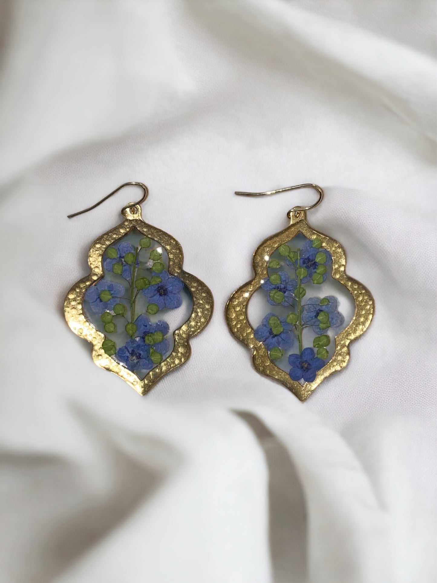 Dry Pressed Persian Garden Cress and Blue Forget-Me-Not’s