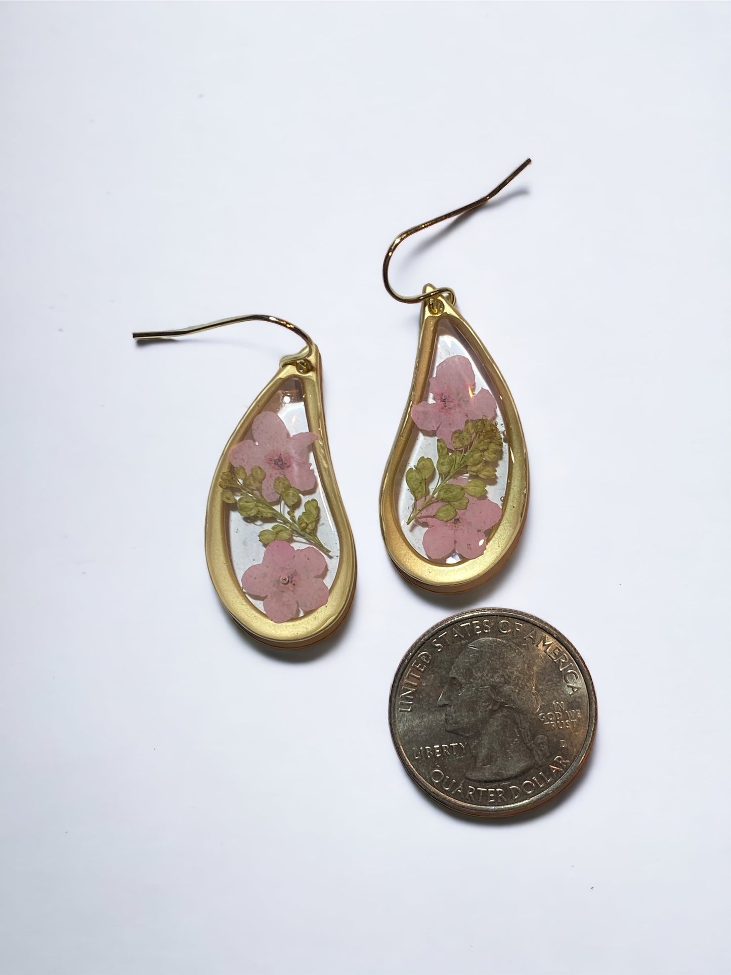 Pink Forget-Me-Not’s with Persian Garden Cress Earrings