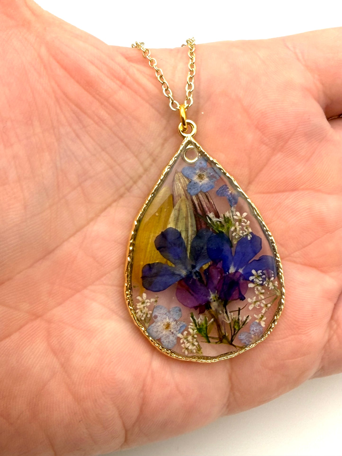 Sunflower Petals, Forget-Me-Nots, Lobelia, Forget-Me-Nots, and Wild Flowers