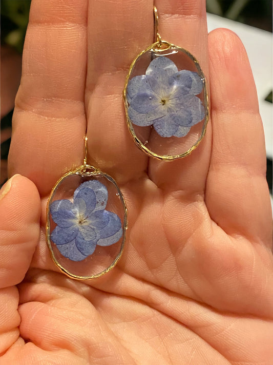 Blue Hydrangea Earrings