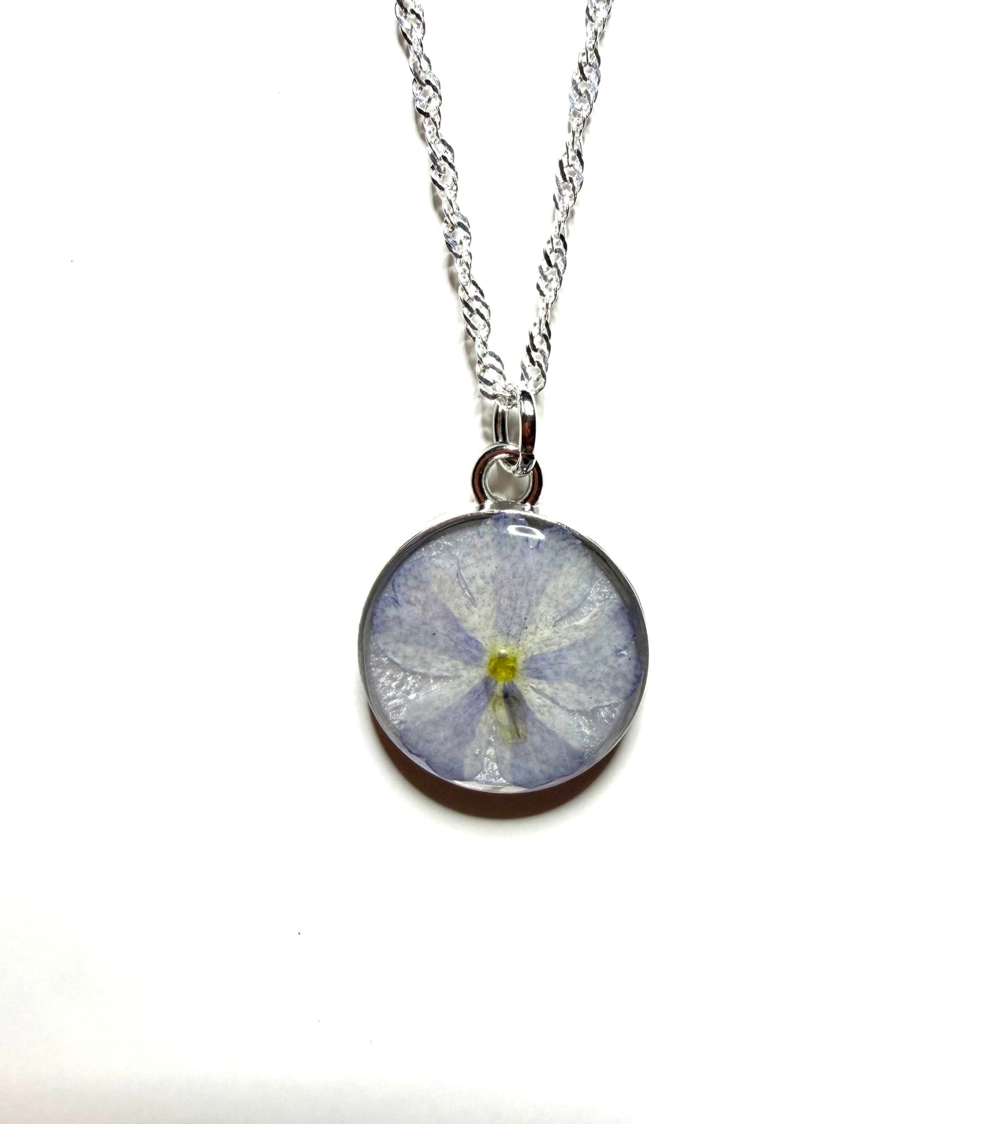Opal Colored Mica Powder with a Soft Blue Verbena on top