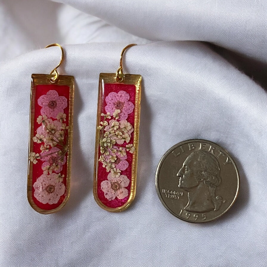 Pink Mica Powder with Queen Anne’s Lace and Pink Plum Blossoms