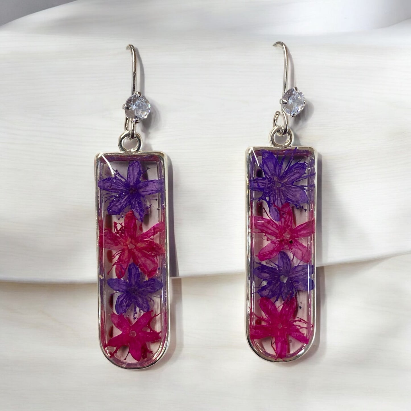 Purple and Pink Sweetleaf Earrings