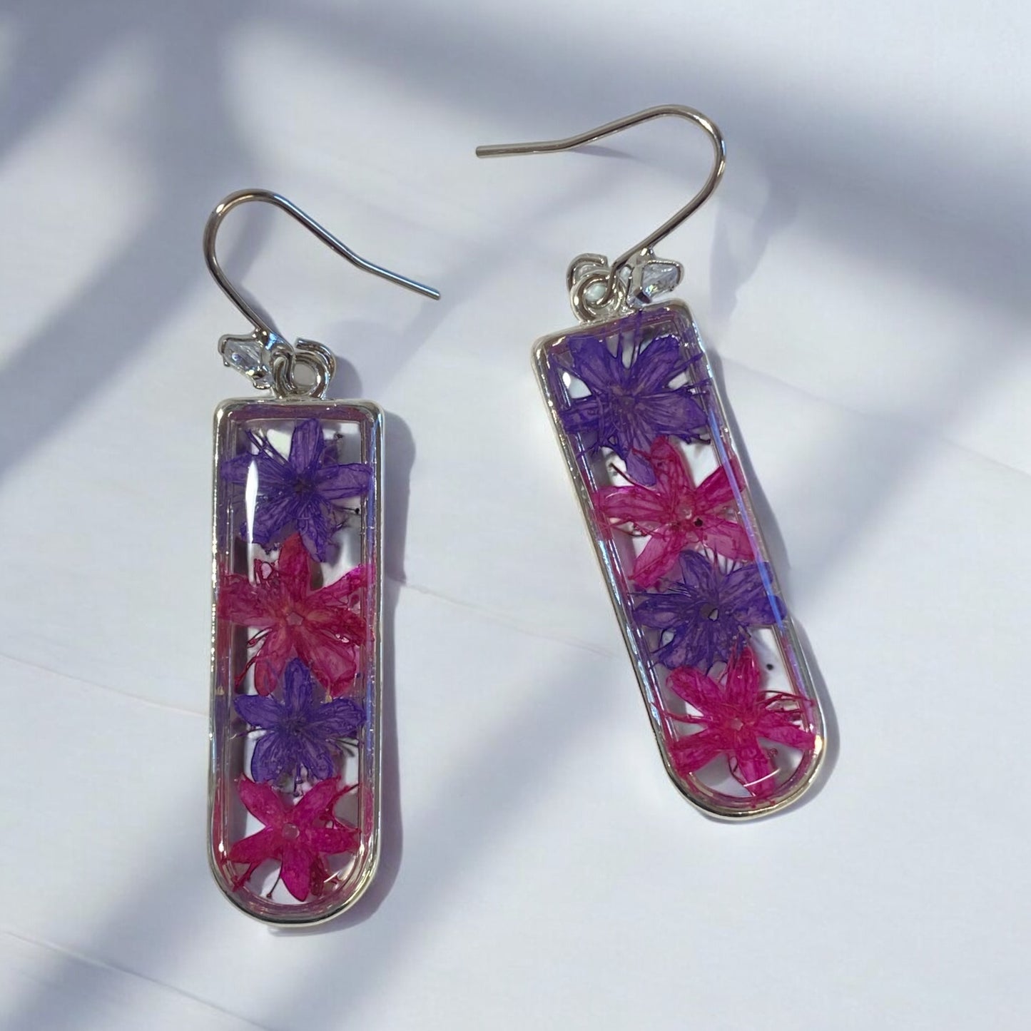 Purple and Pink Sweetleaf Earrings