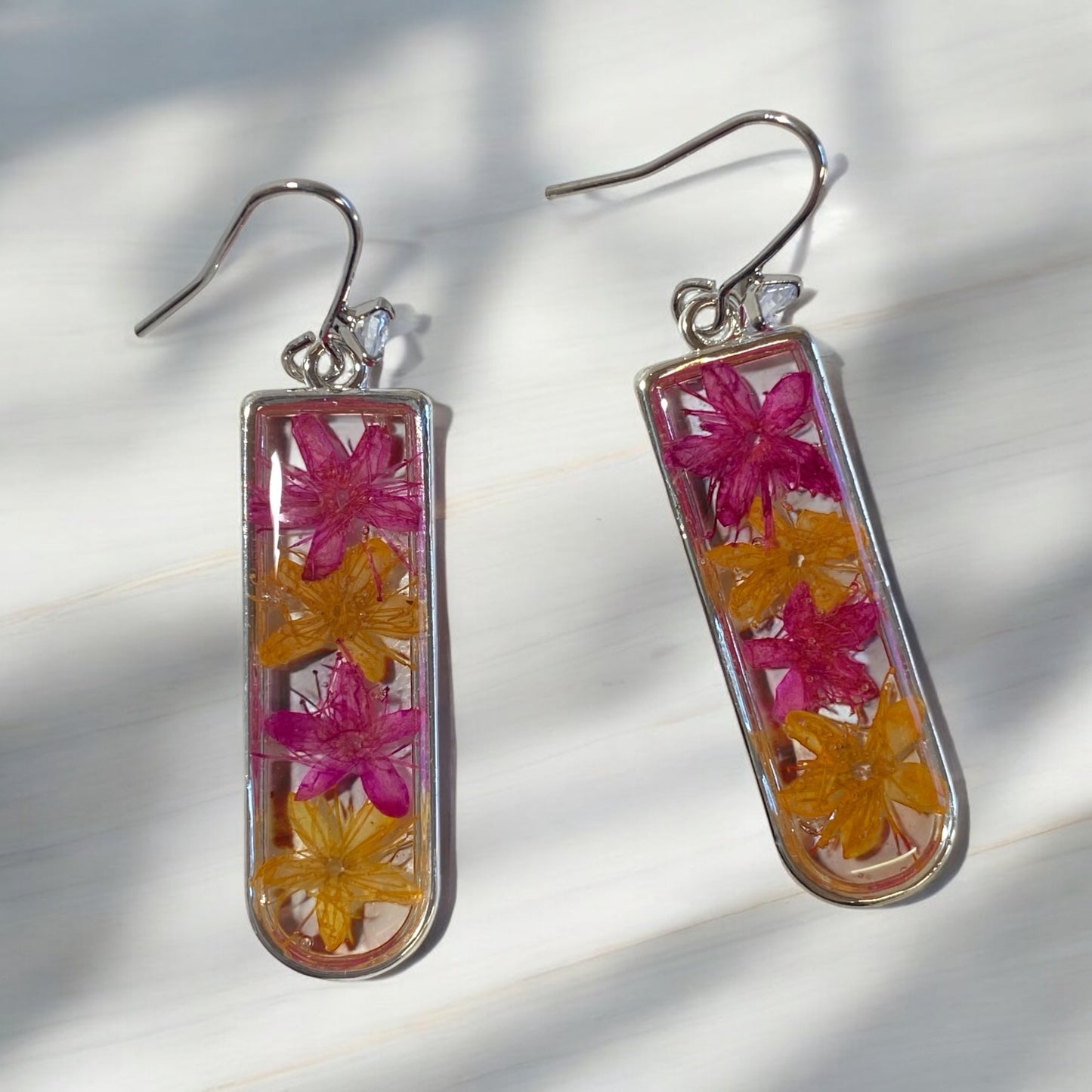 Pink and Orange Sweetleaf  Earrings