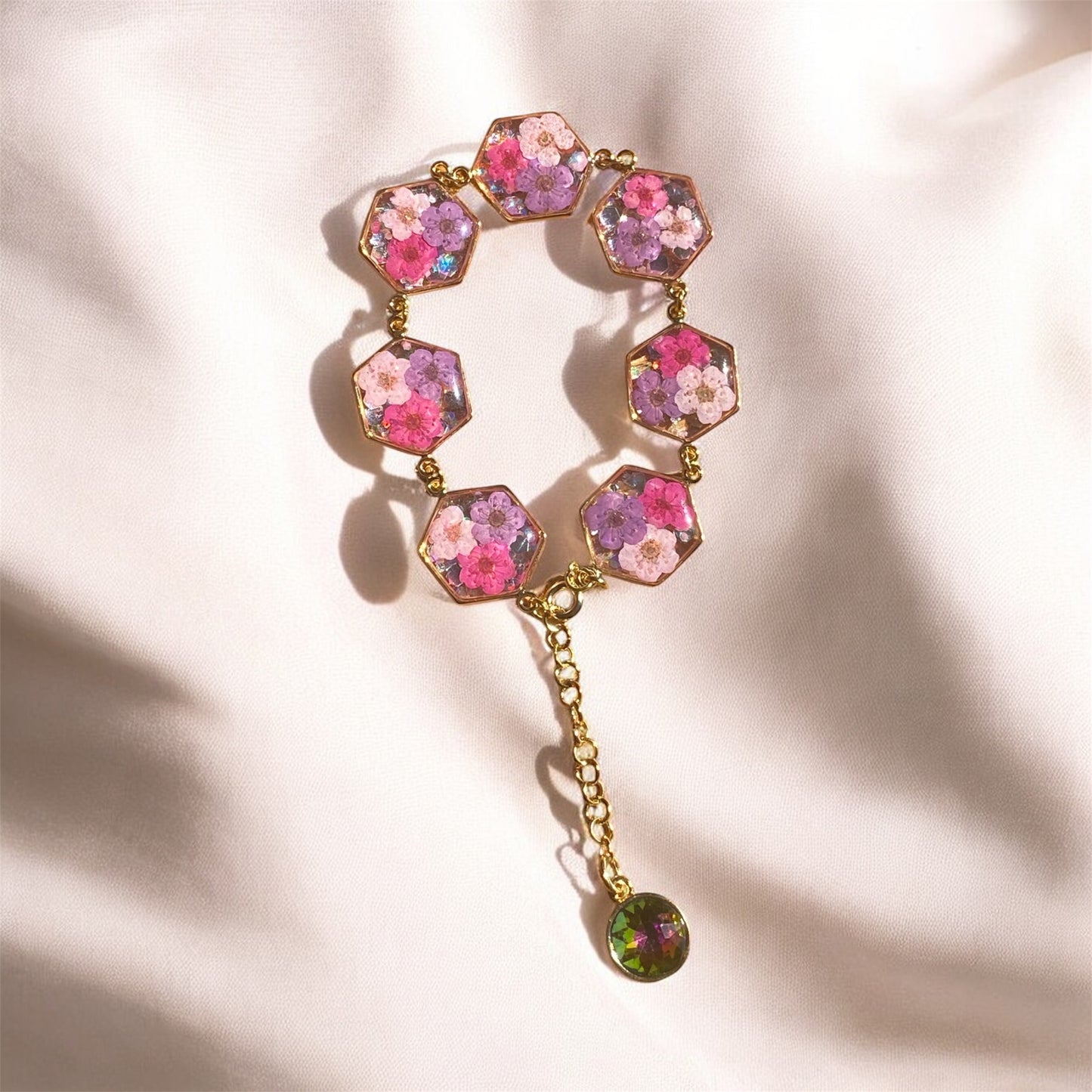 Gold Colored Hexagon Bracelet