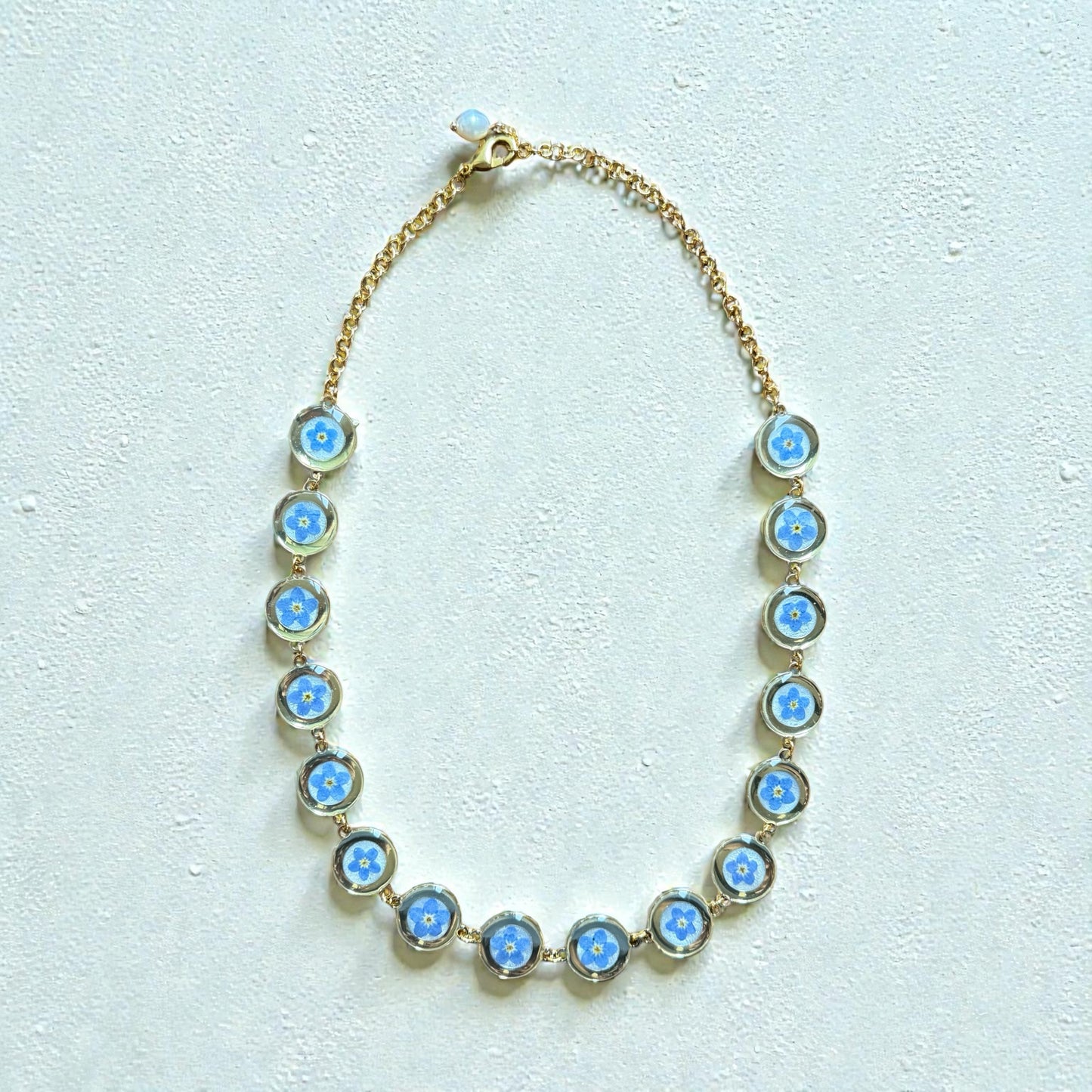 Blue Forget-Me-Not Necklace