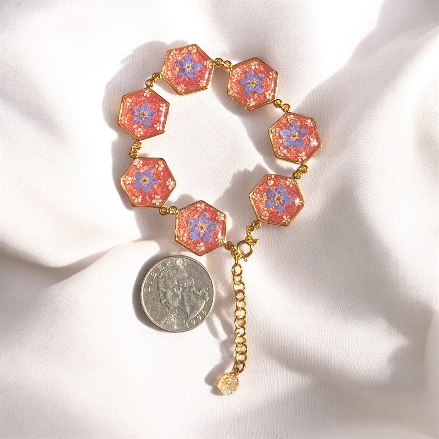 Gold Colored Hexagon Bracelet