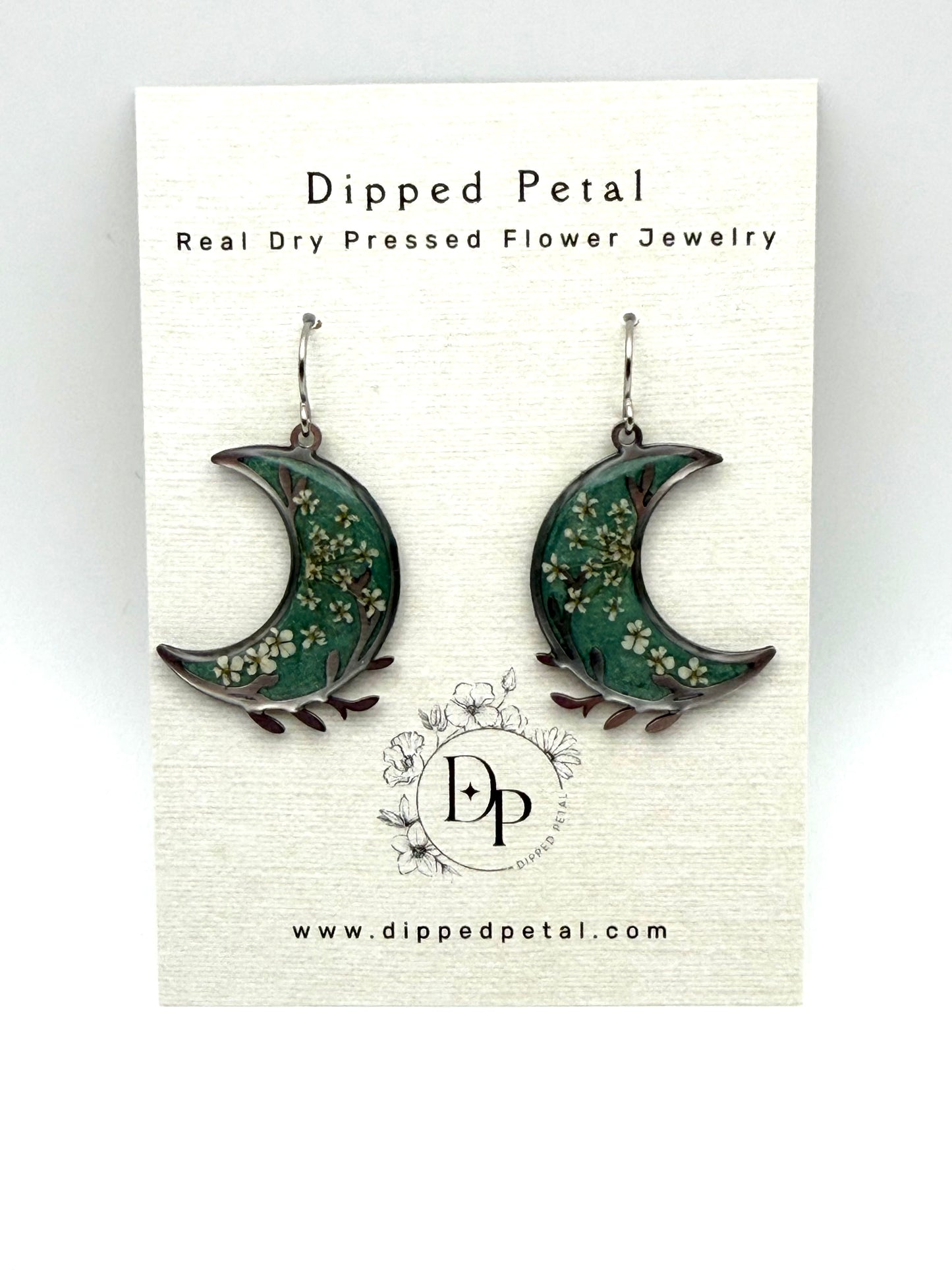 Teal Crescent Moons
