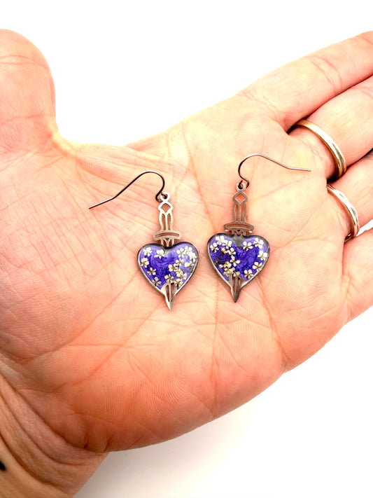 Heart Shaped Stainless Steel Valentines Day Earrings