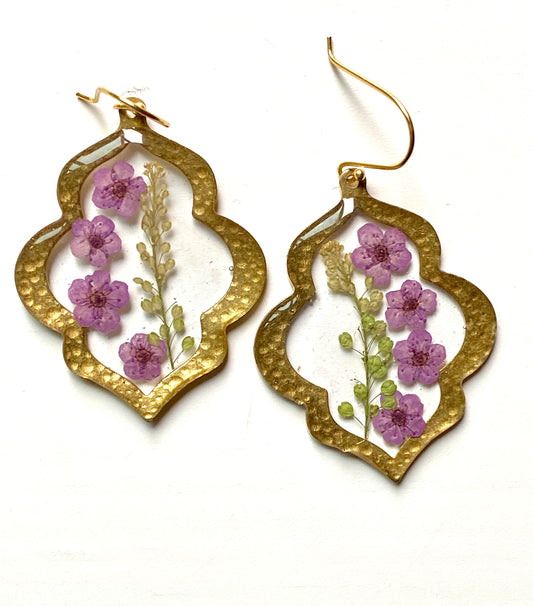 Purple Plum Blossoms with Pepperweed