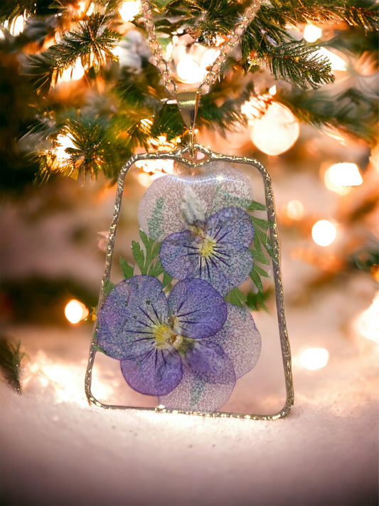 Pansies with Fern Necklace