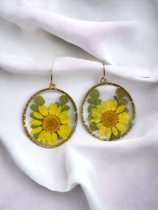 Yellow Daisy Earrings