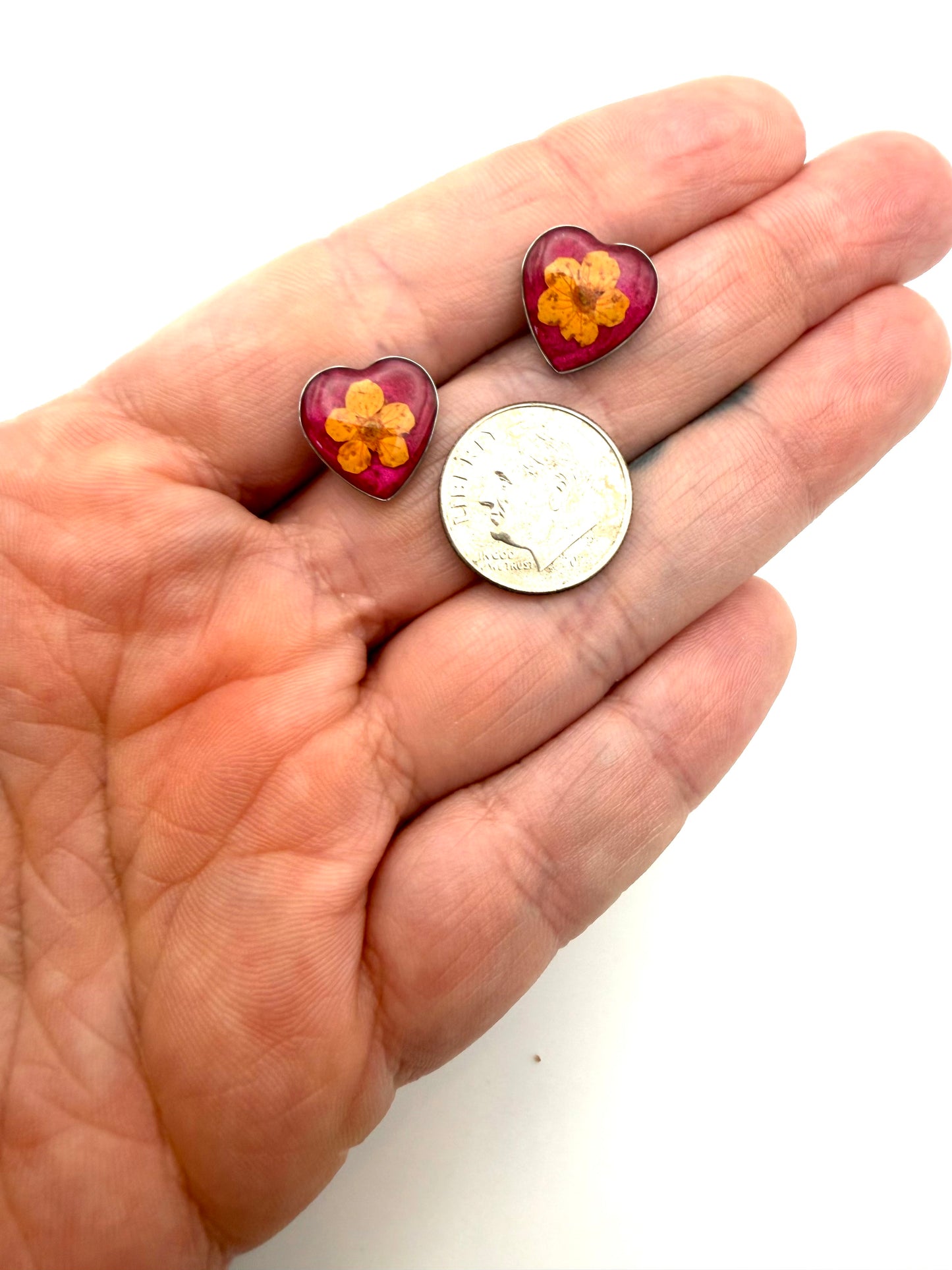 Heart Shaped Stainless Steel Valentines Day Studs