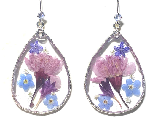 Cherry Blossoms, Forget-Me-Nots, with pieces of Queen Anne’s Lace