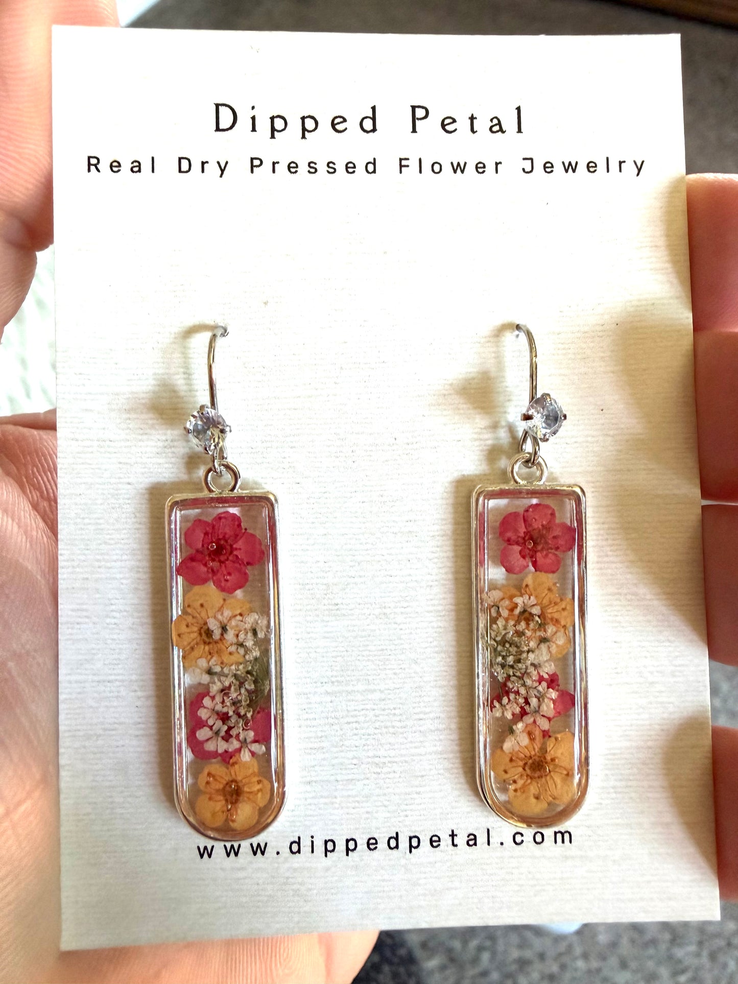 Orange and Red Plum Blossoms with Queen Anne’s Lace