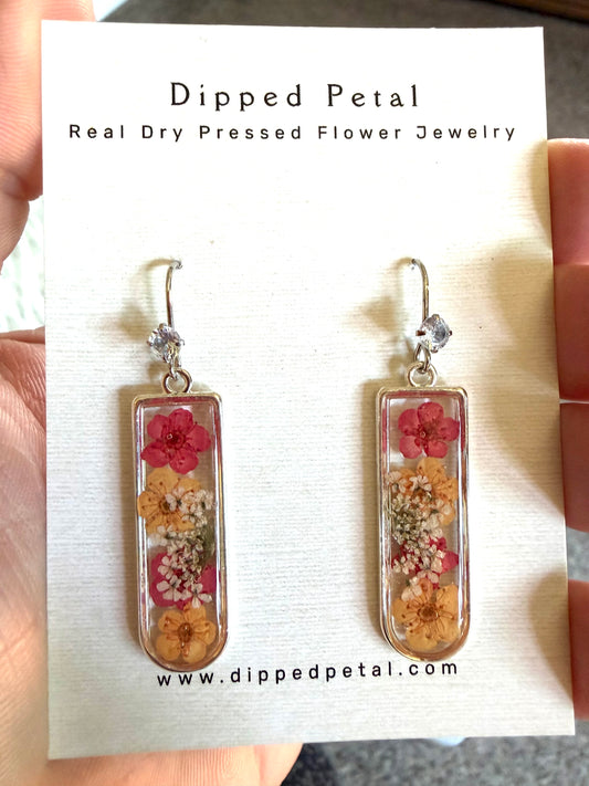 Orange and Red Plum Blossoms with Queen Anne’s Lace