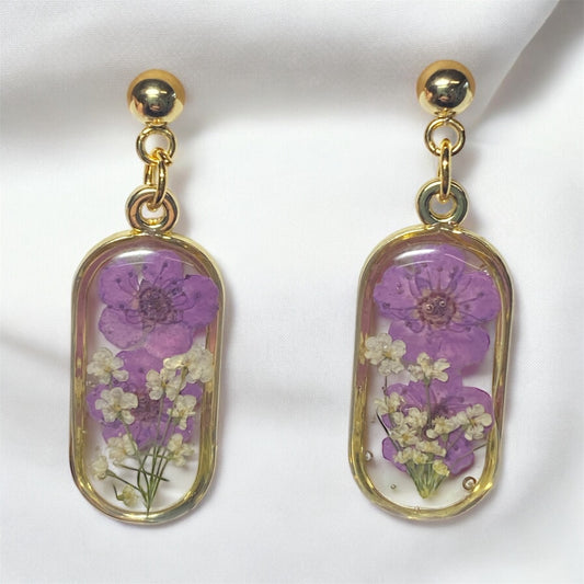 Purple Plum Blossoms with Queen Anne’s Lace