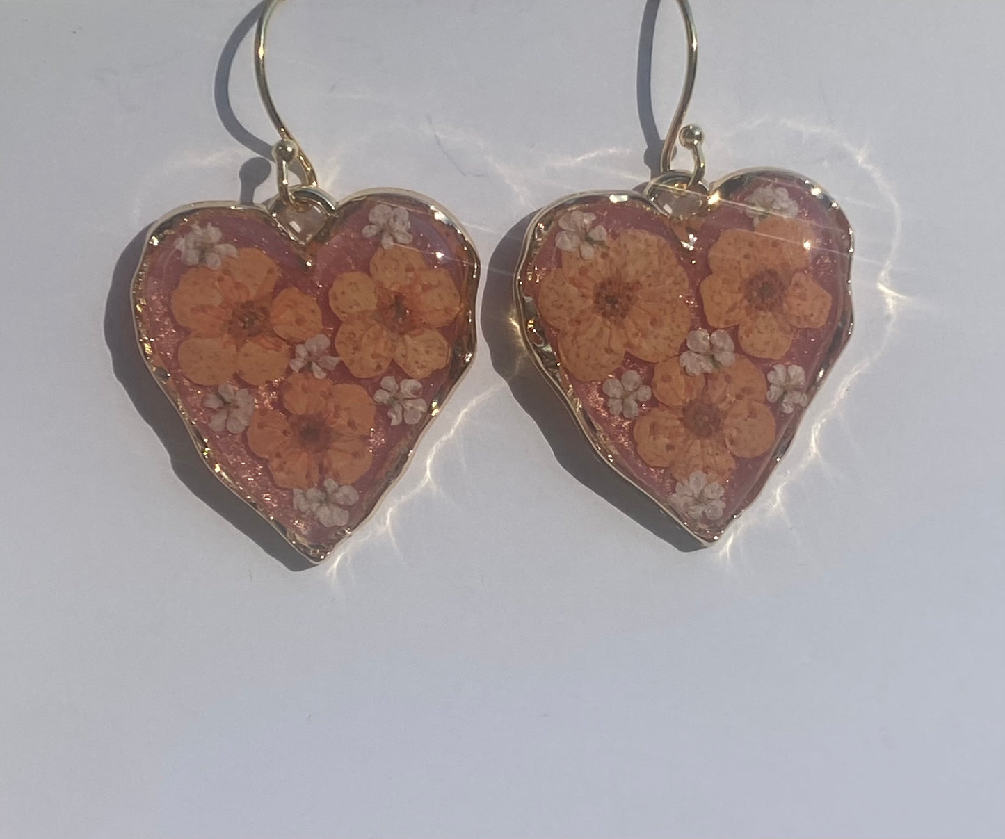 Orange Plum Blossoms with Pieces of Queen Anne’s Lace